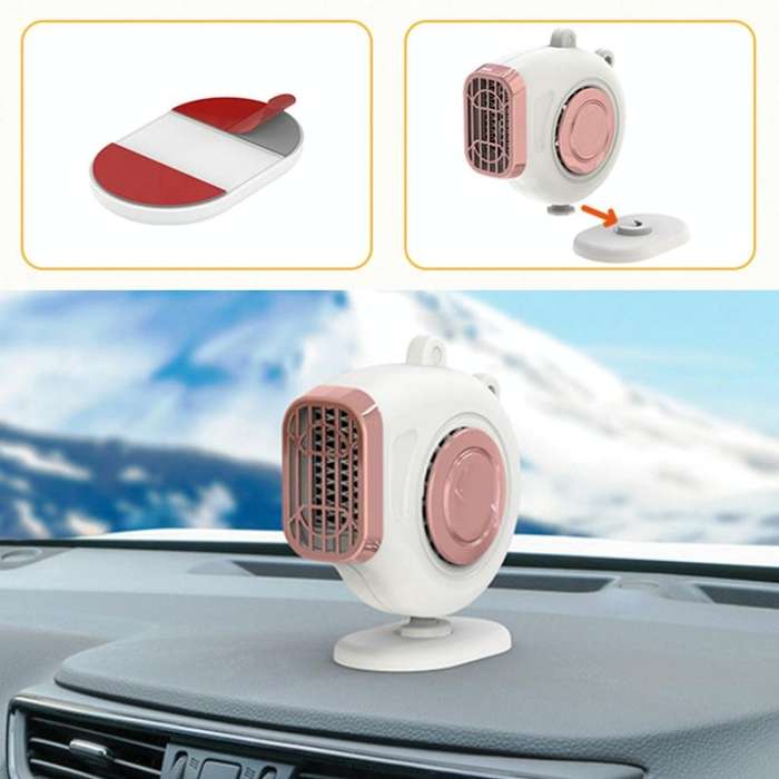 Portable Car Dashboard Electric Heater Winter Defroster, Voltage:24V(Black)