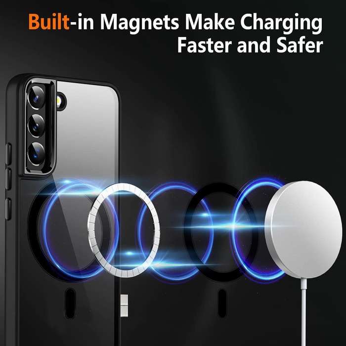For Samsung Galaxy S23 5G Acrylic PC MagSafe Magnetic Phone Case(Black)