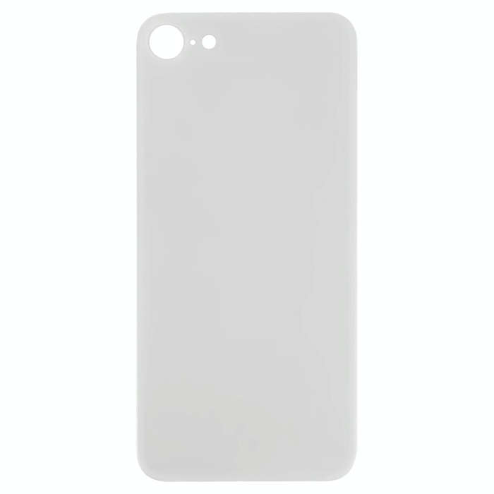 Easy Replacement Big Camera Hole Glass Back Battery Cover with Adhesive for iPhone 8(White)