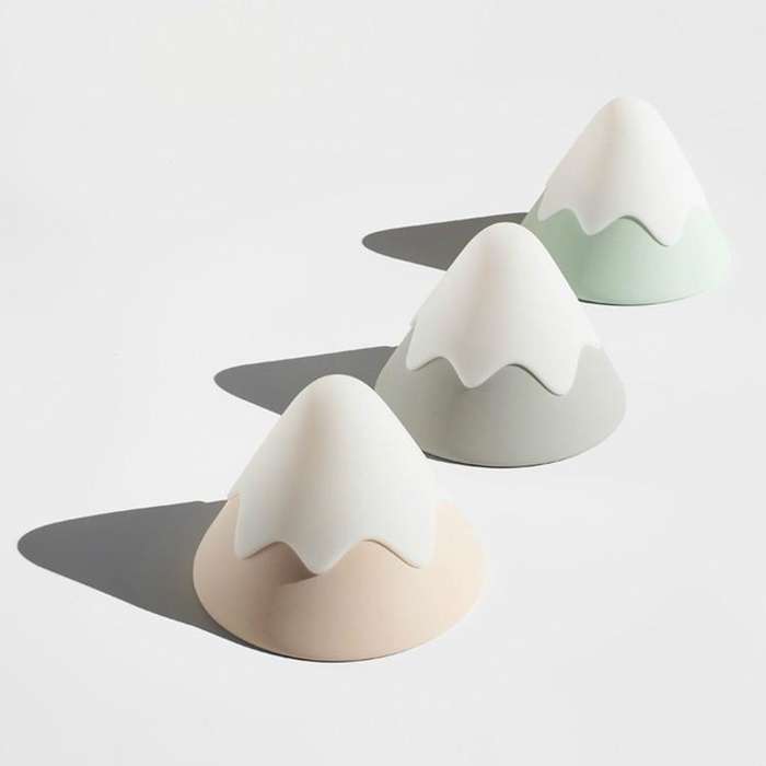 Snow Mountain Night Light Atmosphere Lamp Creative Bedside LED Lamp(Gray)