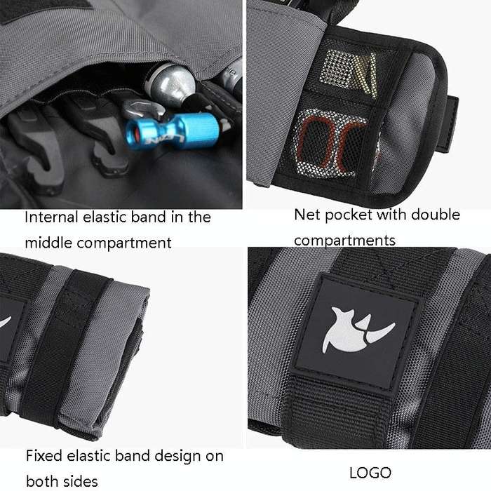 Rhinowalk RK5100 Bicycle Tools Storage Bag Mountain Bike Saddle Bag(Gray)