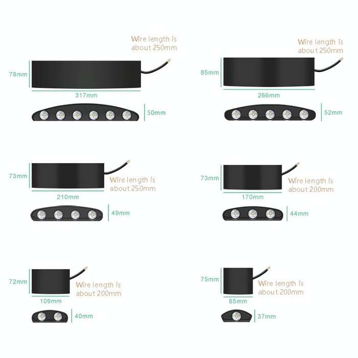 8 LEDs Garden Aluminum Double Head Wall Light(Warm White Light)