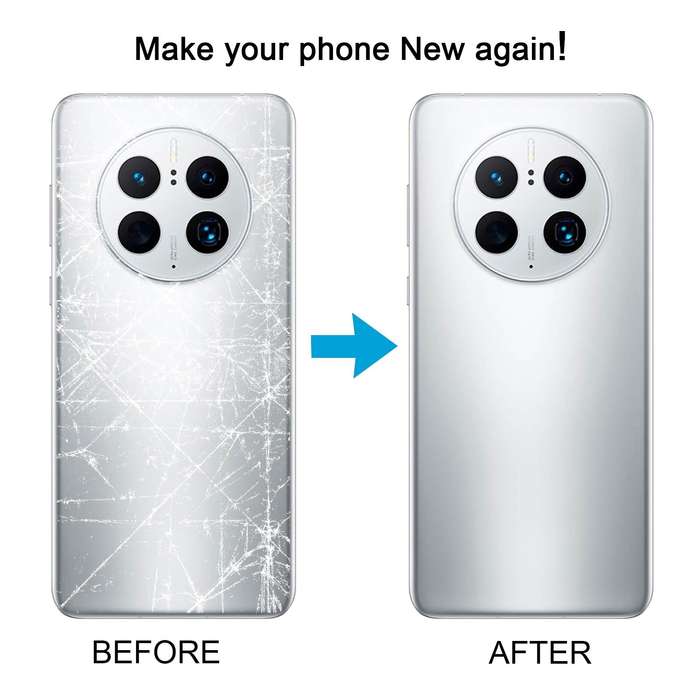 For Huawei Mate 50 Pro Battery Back Cover(Silver)