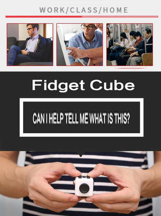 Fidget Cube Relieves Stress and Anxiety Attention Toy with Lanyard for Children and Adults, Rando...