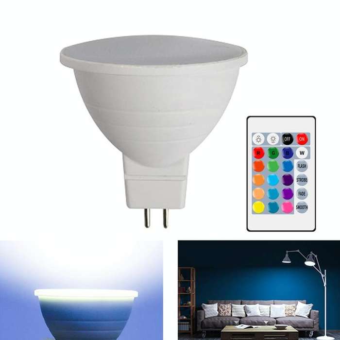 Energy-Saving LED Discoloration Light Bulb Home 15 Colors Dimming Background Decoration Light, St...