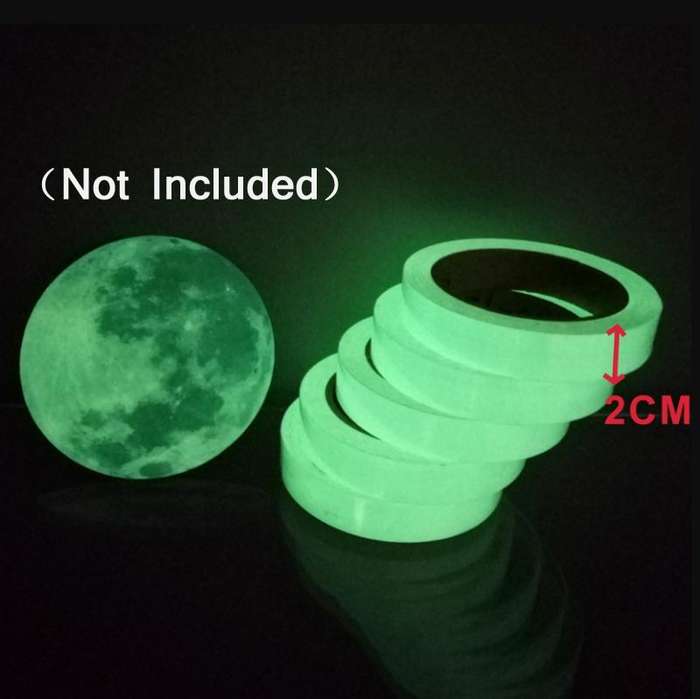 5 Rolls Home Decoration Baseboard Luminous Strip Safe Passage Warning Fluorescent Sticker, Specif...