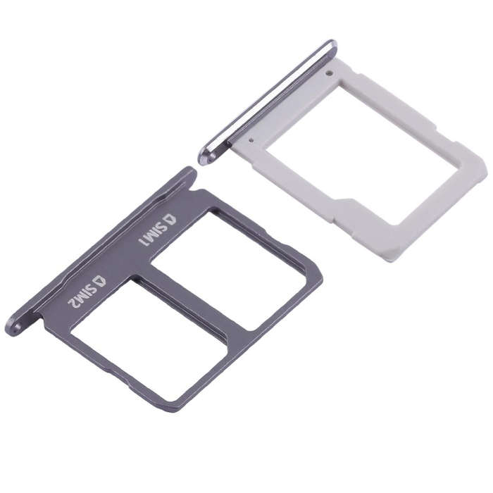 For Galaxy A9100 / A9 (2016) 2 SIM Card Tray + Micro SD Card Tray (Black)