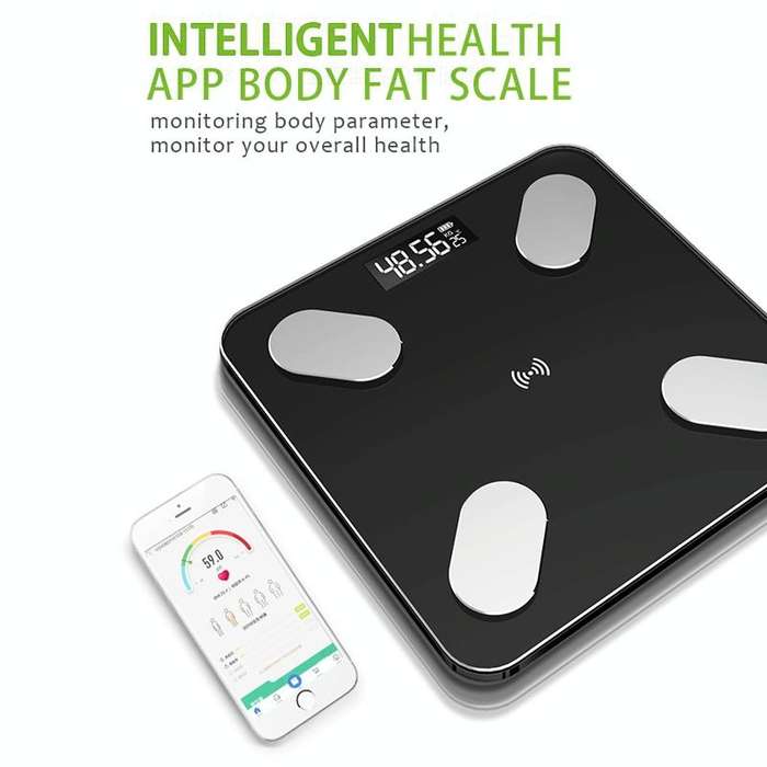 Smart Bluetooth Weight Scale Home Body Fat Measurement Health Scale Battery Model(Black Silk Scre...