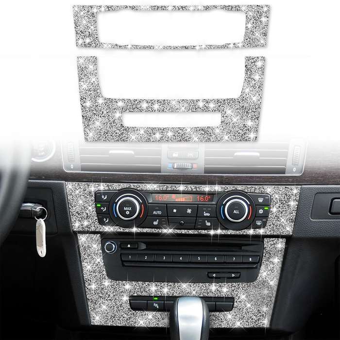 For BMW 3 Series E90 / E92 2005-2012 Car Aircondition CD Control Panel Premium Diamond Decorative...