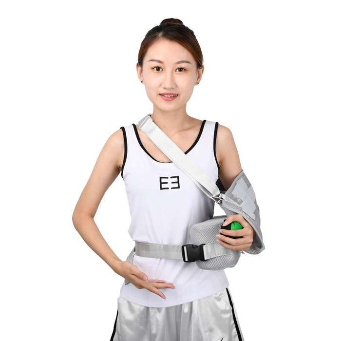 Foam Shoulder Abduction Fixed Brace Broken Arm Sling, Specification: Free Size(Gray + Grip Ball)