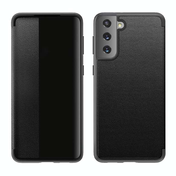 For Samsung Galaxy S21 Ultra 5G Magnetic Side Window View Shockproof Horizontal Flip Leather Case...