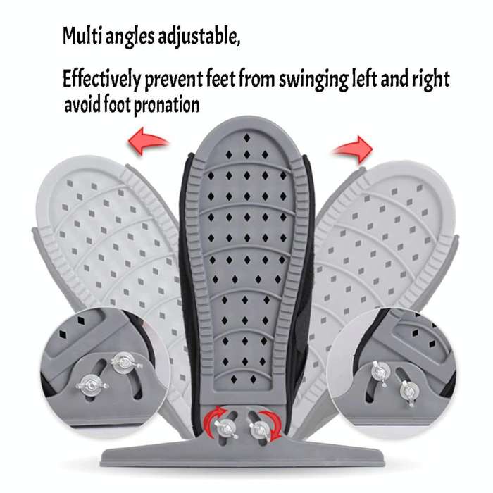 Drop Foot Support Foot Varus / Valgus Correction Brace Ankle Fracture Stabilizer, Size: L(Black)