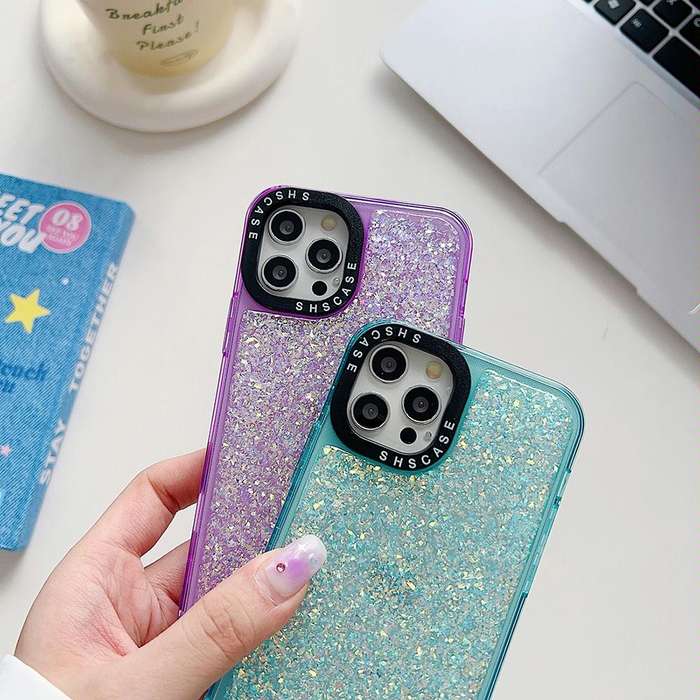 For iPhone 15 Glitter Epoxy Shockproof Phone Case(Pink)