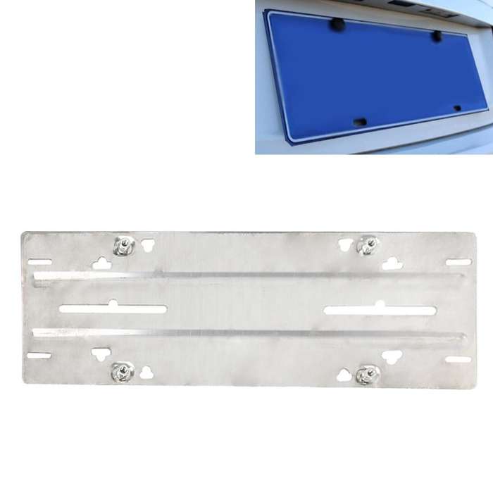 Stainless Steel License Plate Bracket Vehicle License Plate Bracket Bottom Plate Automobile Licen...