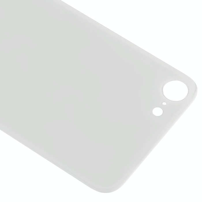 Easy Replacement Big Camera Hole Glass Back Battery Cover with Adhesive for iPhone 8(White)