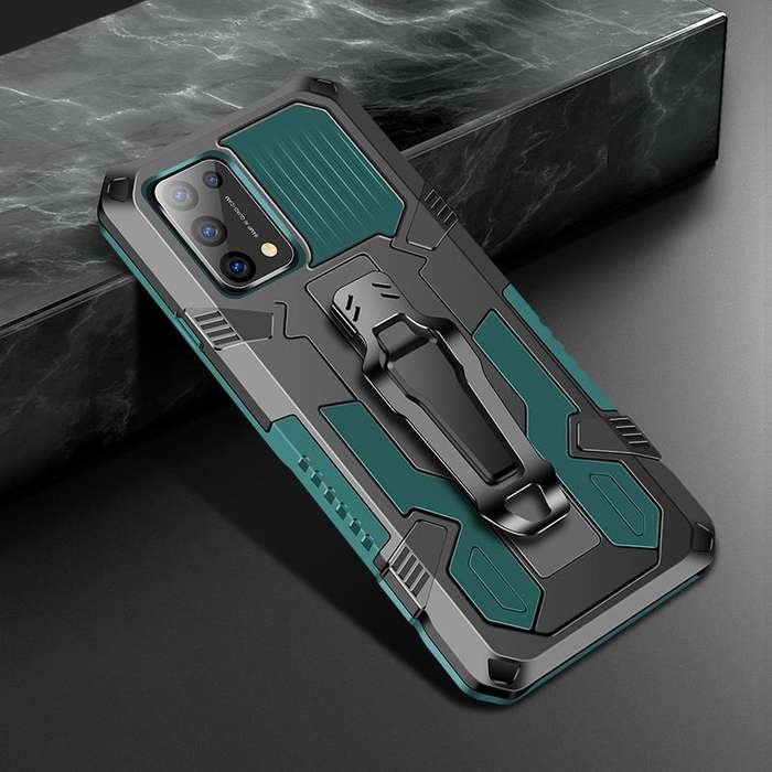 For OPPO Reno5 5G Machine Armor Warrior Shockproof PC + TPU Protective Case(Army Green)