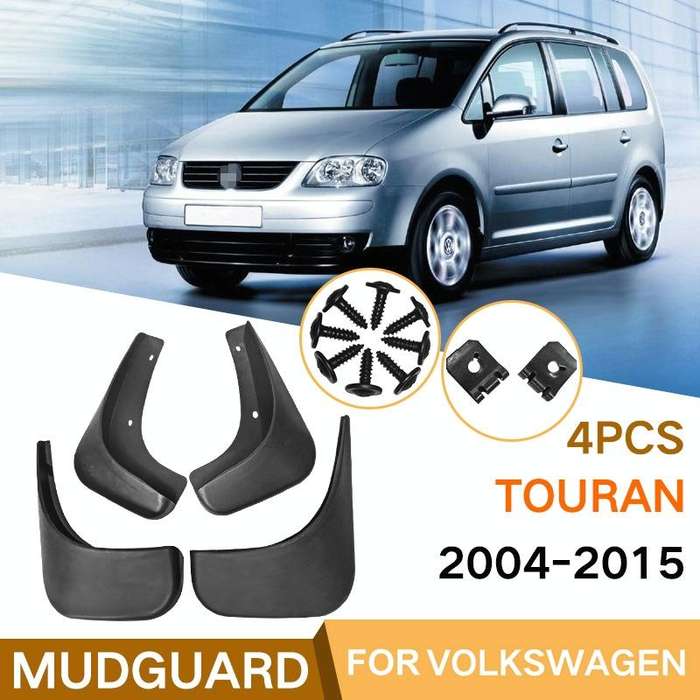For Volkswagen Touran 2004-2015 4pcs/Set Car Auto Soft Plastic Splash Flaps Fender Guard