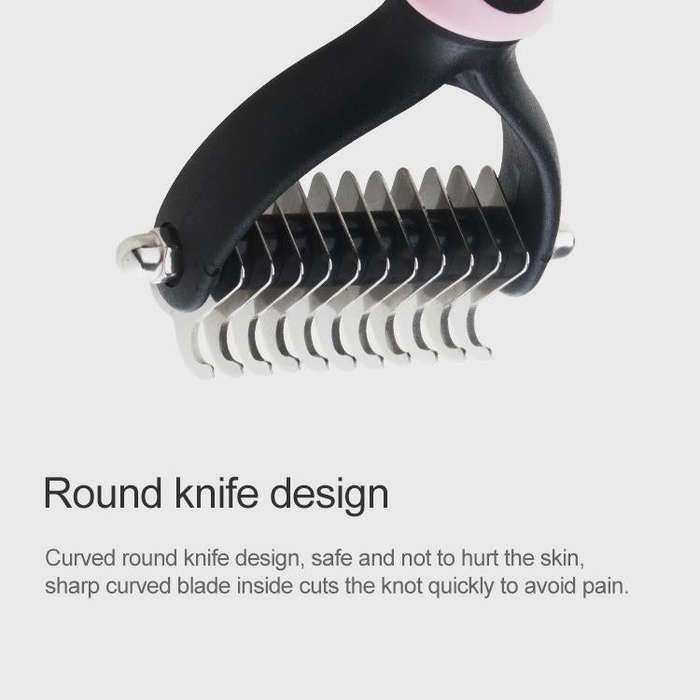 Fur Hair Grooming Hair Shedding Tool Brush for Dog Pet Cat(Blue)