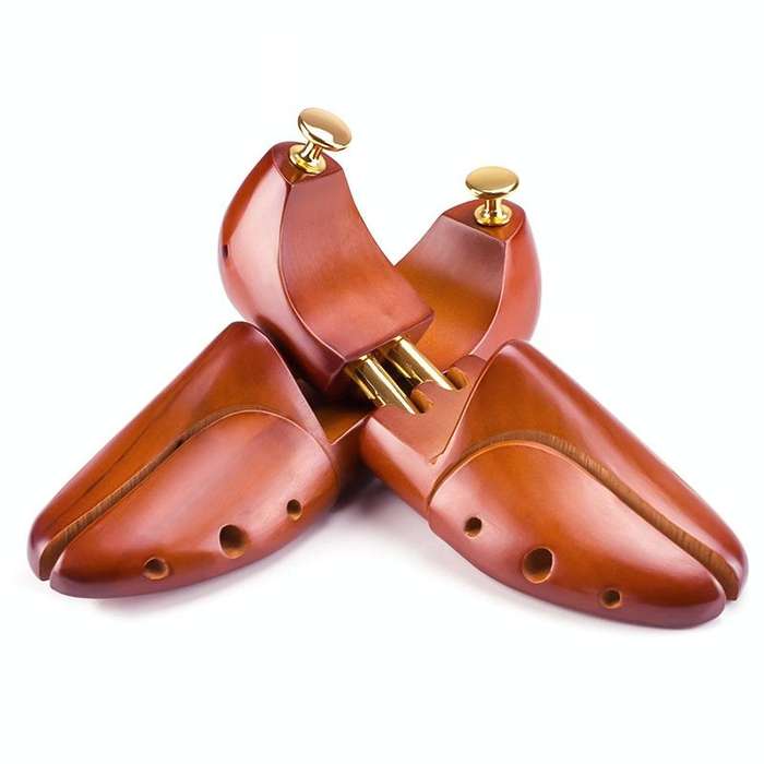 1 Pair Solid Wood Retractable Shoe Last Adjustable Shoe Supporter Shaping Moisture-Proof Shoe Sup...