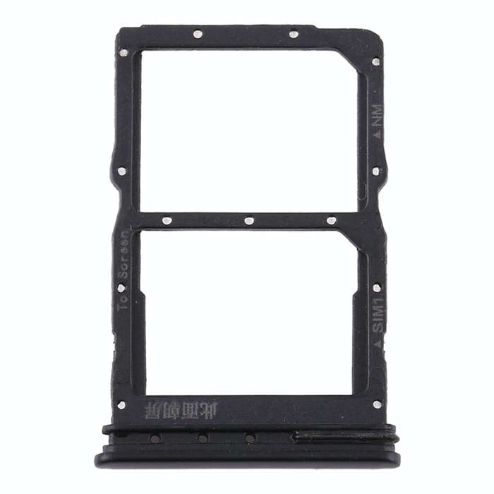 SIM Card Tray + NM Card Tray for Huawei P40 Lite 5G (Black)