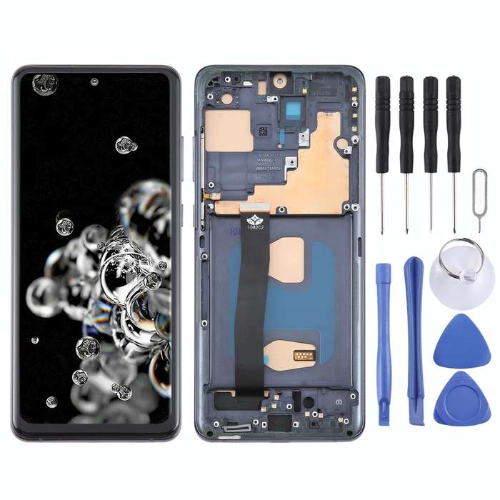 For Samsung Galaxy S20 Ultra 4G/5G SM-G988B TFT LCD Screen Digitizer Full Assembly with Frame, No...