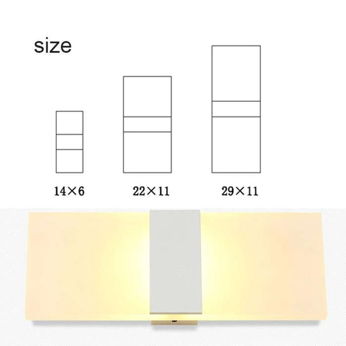 Right Angle White LED Bedroom Bedside Wall Aisle Balcony Wall Lamp, Size:146cm(Warm Light)