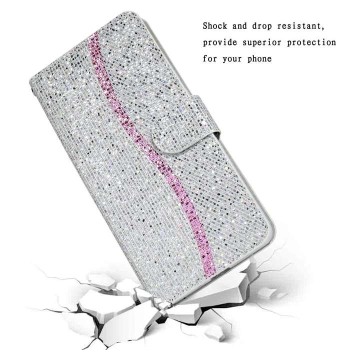 For Samsung Galaxy S9 Plus Glitter Powder Horizontal Flip Leather Case with Card Slots & Holder &...