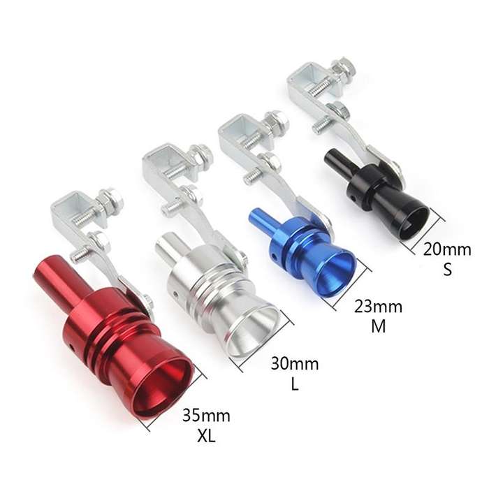 Universal Aluminum Turbo Sound Exhaust Muffler Pipe Whistle Car / Motorcycle Simulator Whistler, ...