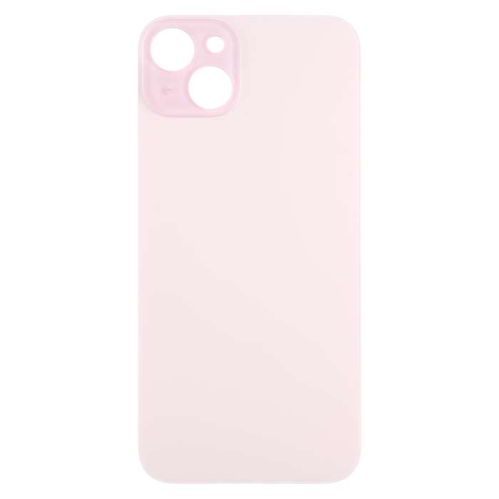 For iPhone 15 Plus Glass Battery Back Cover(Pink)