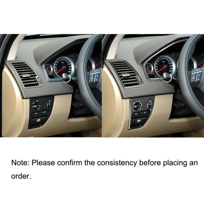 3 in 1 Car Carbon Fiber Steering Wheel Set Decorative Sticker for Volvo XC90 2003-2014, Left and ...