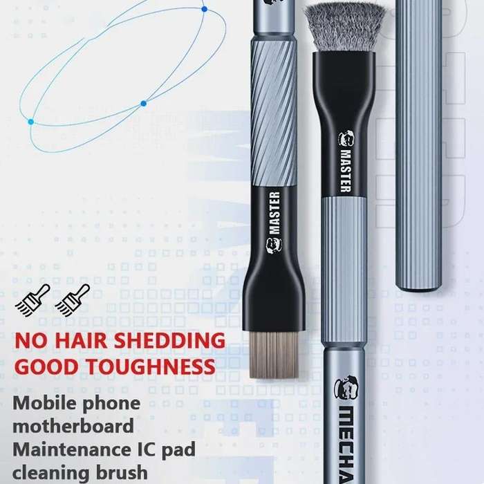 MECHANIC Cell Phone Motherboard Chip Degumming Brush PCB De-Tin Cleaning Cylinder Long Handle Bru...