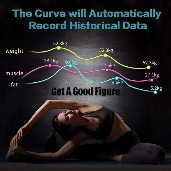Smart Bluetooth Weight Scale Home Body Fat Measurement Health Scale Battery Model(Black Silk Scre...