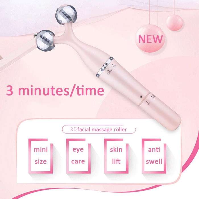 3 In 1 Portable Electric Eye Massager Double Chin Face Lift Body Neck Massage Roller 3D Facial Ma...