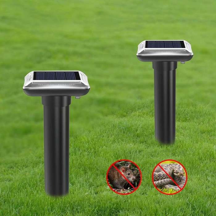 SJZ038 Outdoor Waterproof Solar Ultrasonic Rat Repeller Ultrasonic Animal Repeller, Color: Green