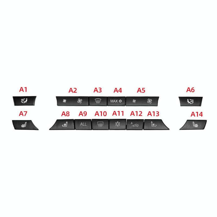 Car Air Conditioner Panel Switch Button 14-button 61319313923 for BMW F10 / F07 / F02