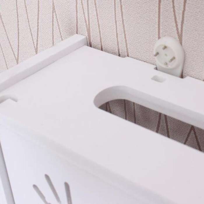 Wifi Router Box PVC Wall-mounted Shelf Hanging Board Bracket Storage Box, Size:41x23x8.5cm(Shutter)