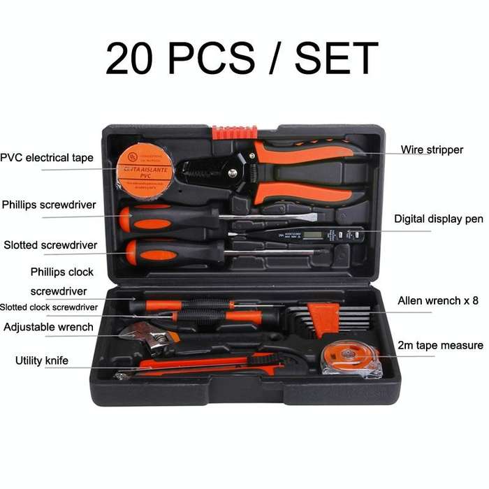 20 PCS / Set JT-20 Household Combination Hardware Manual Tool Box