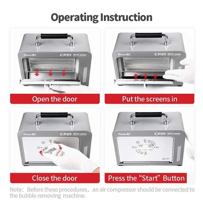 Qianli CP21 Mini LCD Screen Bubble Removing Machine, EU Plug