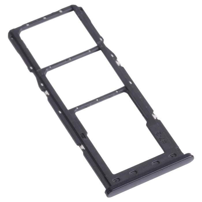 For Samsung Galaxy A22 SM-A225 SIM Card Tray + SIM Card Tray + Micro SD Card Tray (Black)