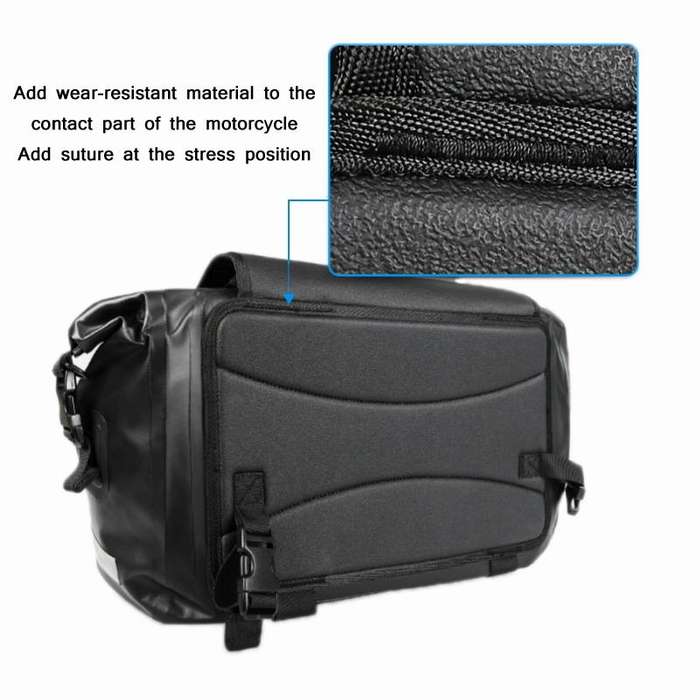 AFISHTOUR FM2021 Large Capacity Waterproof Motorcycle Rear Seat Bag, Color: Red