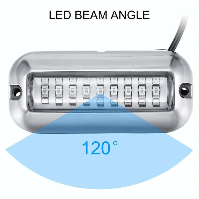 2 PCS MK-027 Ship / Yacht 10-30V 27LEDs Waterproof Stainless Steel Underwater Light(Red Light)