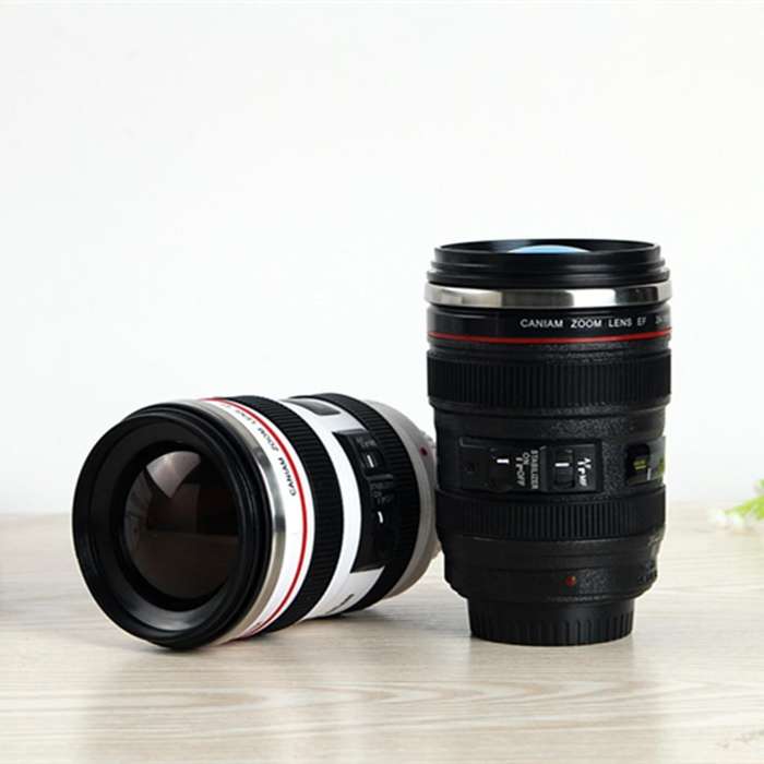 400ML Camera Lens Cup Mug Caniam EF 24-105mm F4 Filter Cup for Coffee Milk Water as Gift