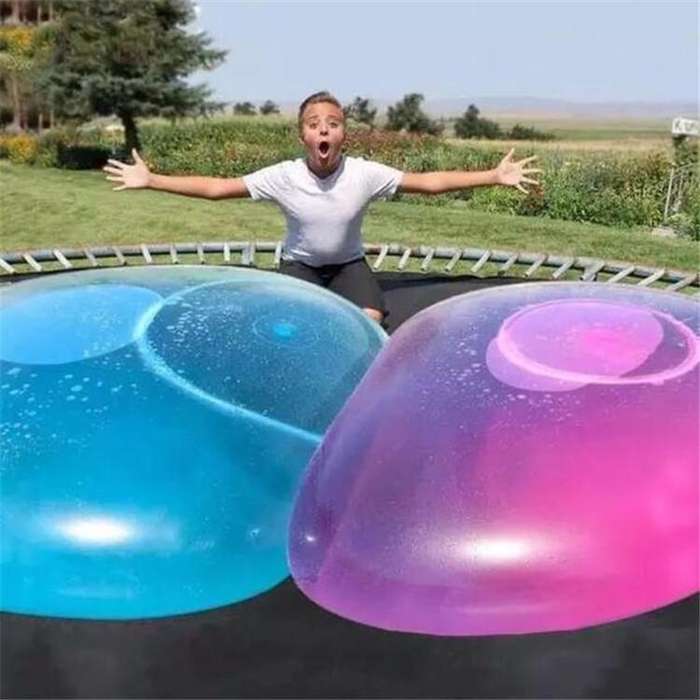 Bubble Ball TPR Blowing Balloon Racket Ball Toy, Size:Extra Large(Random Color)