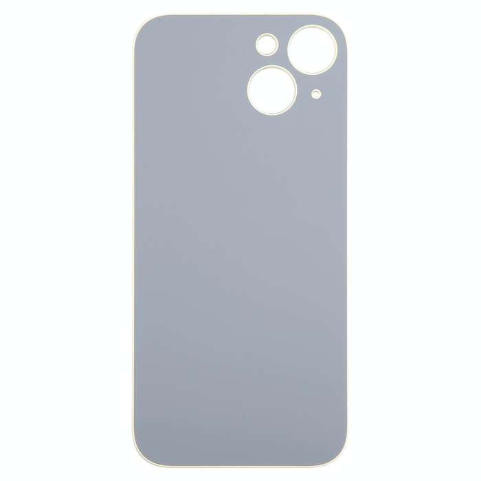 For iPhone 15 Easy Replacement Big Camera Hole Glass Back Battery Cover(Yellow)