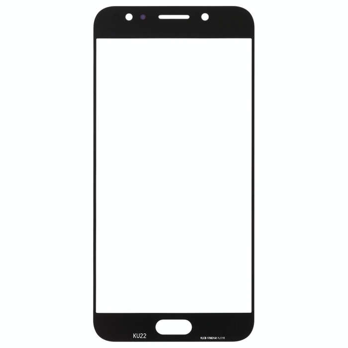 For Samsung Galaxy C8 / C7100, C7(2017) / J7+, C710F/DS 10pcs Front Screen Outer Glass Lens (Black)