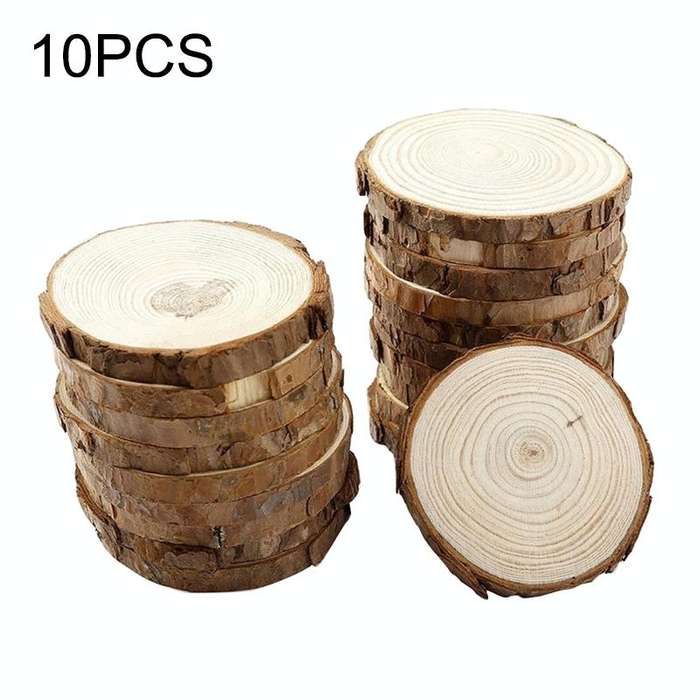 10 PCS Log Round Wood Pieces Hand-painted Decorative Shooting Props, Size:Large