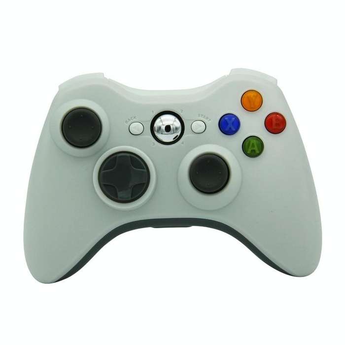 For Microsoft Xbox 360 / PC XB13 Dual Vibration Wireless 2.4G Gamepad With Receiver(White)