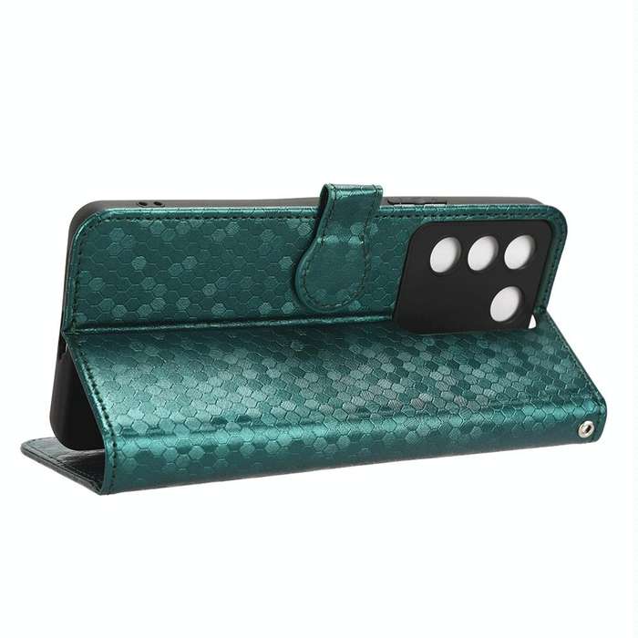 For vivo V27e / S16e Honeycomb Dot Texture Leather Phone Case(Green)