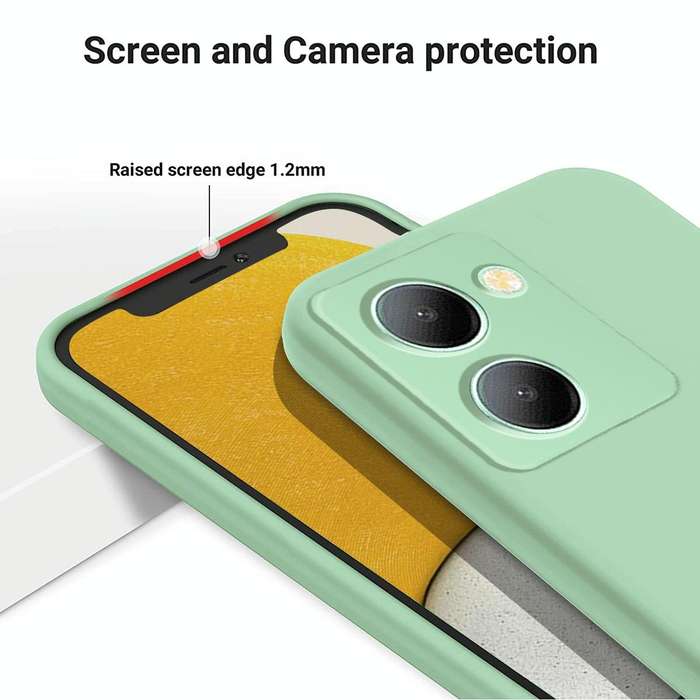 For vivo Y36 4G Pure Color Liquid Silicone Shockproof Phone Case(Green)