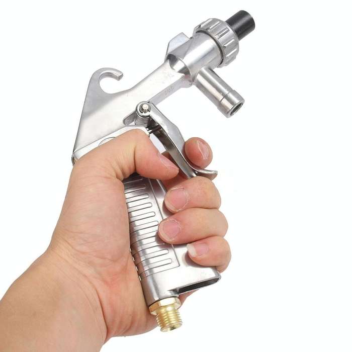 Handheld Sandblasting Tool Pneumatic Sandblasting Glass Derusting Tool, Style:Package B